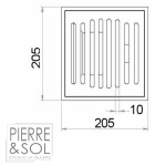 Siphon de cave - Grille à fentes en fonte - Classe L 15kN - ACO