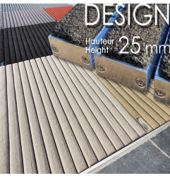 Paillasson DESIGN L,  Epaisseur 25 mm  SUR MESURE