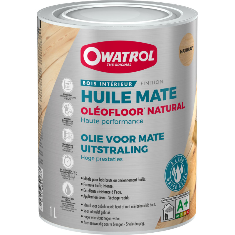 OléoFloor Natural - Finitura opaca all'acqua ad alte prestazioni - Owatrol Pro OléoFloor Natural - Finitura opaca all'acqua ad alte prestazioni - Owatrol Pro