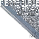Bordo in pietra blu Vietnam - Bordi dritti arrotondati con rilievi - Bocciardato