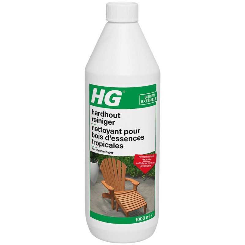 Poderoso limpador para madeiras de essências tropicais 1 L - HG Poderoso limpador para madeiras de essências tropicais 1 L - HG