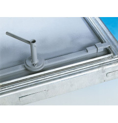 Tileable cover in galvanized steel - Assisted opening and locking - B 125 kN - HAGO