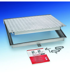 Sportello d'accesso in acciaio zincato grecato - Apertura assistita - 15 kN - HAGO