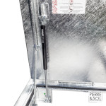 Sportello d'accesso in acciaio zincato grecato - Apertura assistita - 15 kN - HAGO