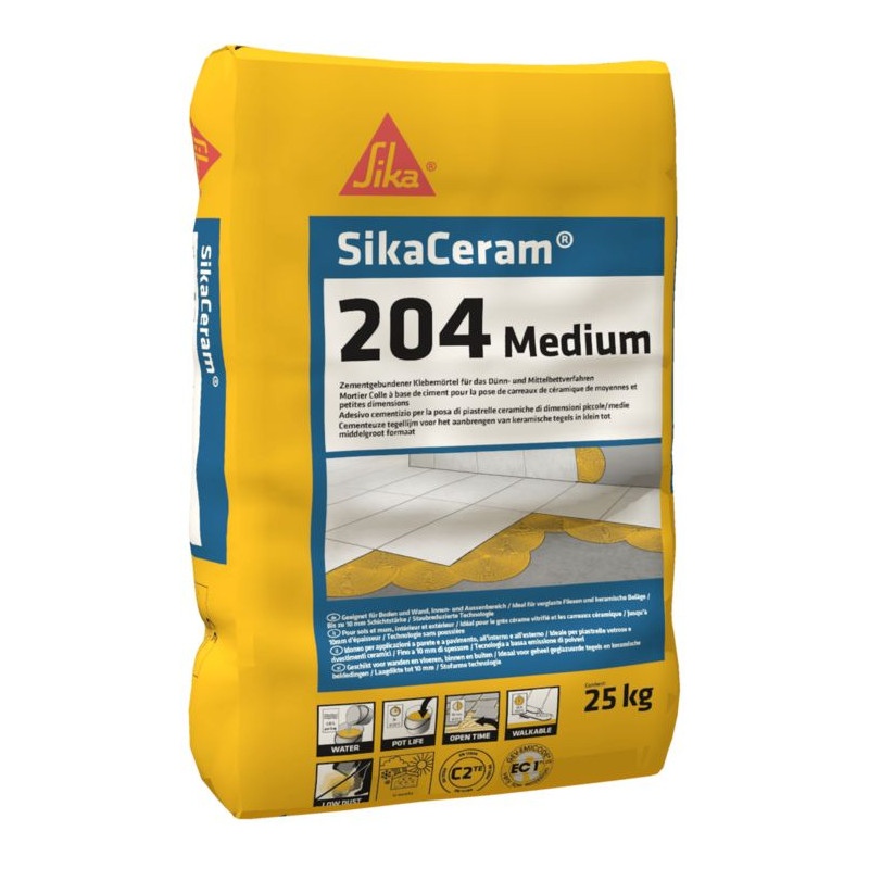 SikaCeram-204 Medium - Klebemörtel für Keramikfliesen Medium EC 1 PLUS - Sika SikaCeram-204 Medium - Klebemörtel für Keramikfliesen Medium EC 1 PLUS - Sika