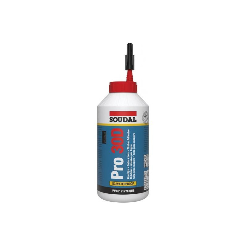 PRO 30D - Водостойкий белый клей для дерева - Soudal