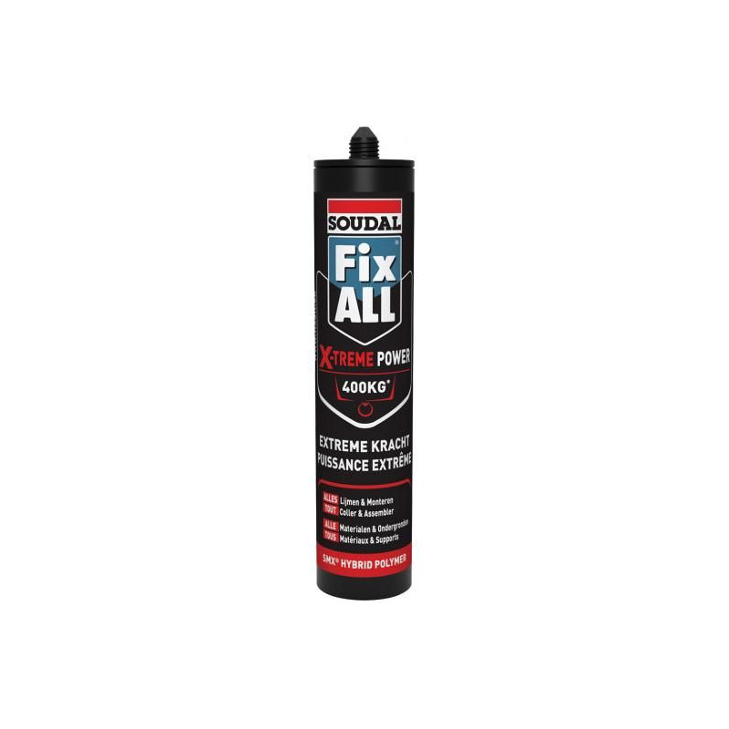 Fix All X-Treme Power - Colla di montaggio polimerica ibrida - Soudal Fix All X-Treme Power - Colla di montaggio polimerica ibrida - Soudal