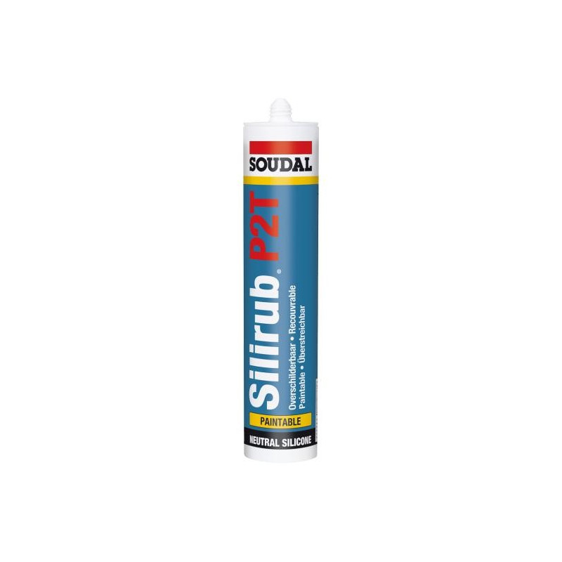 Silirub P2T 310 ml - Neutral silicone sealant that can be painted over - Soudal
