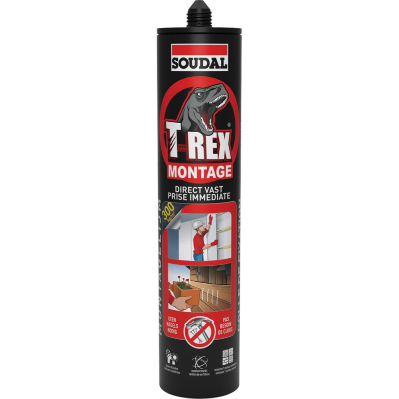 T-Rex Montage Instant Set - Water based mounting adhesive - Soudal T-Rex Montage Instant Set - Water based mounting adhesive - Soudal