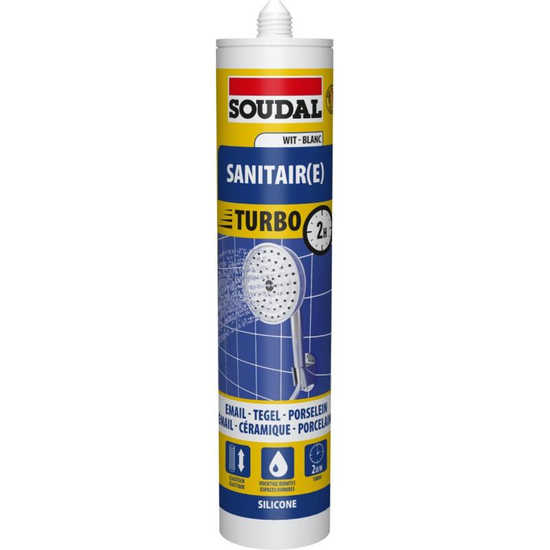 Sanitary sealant Turbo - Sanitary acetic silicone sealant - Soudal Sanitary sealant Turbo - Sanitary acetic silicone sealant - Soudal
