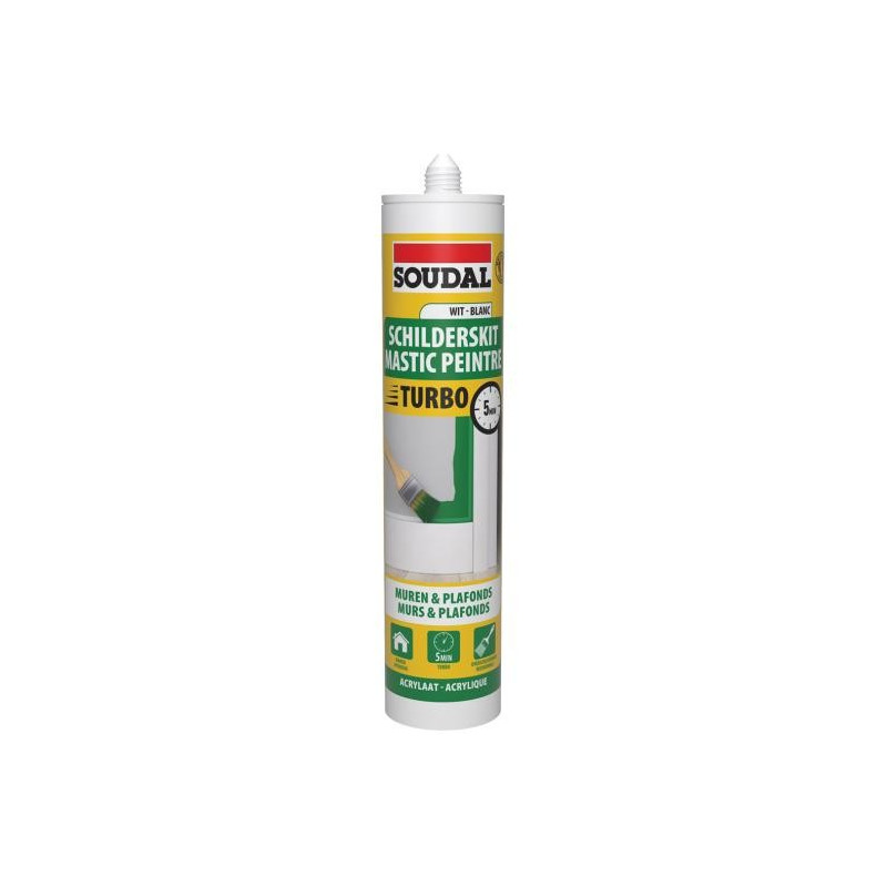 Turbo Malerspachtel - Schnell trocknende Acryl-Spachtelmasse - Soudal Turbo Malerspachtel - Schnell trocknende Acryl-Spachtelmasse - Soudal