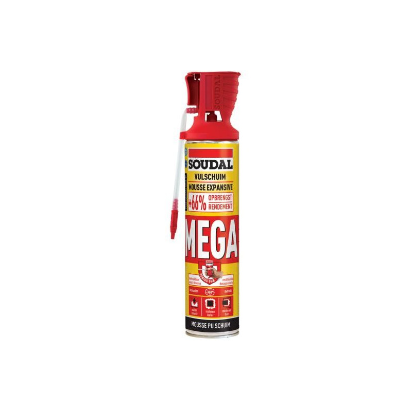 Расширяющаяся пена Mega genius - Напыляемая полиуретановая пена - Soudal