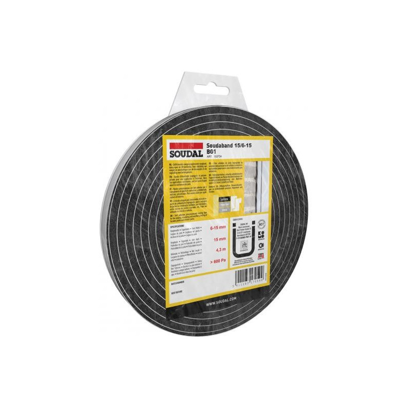 Soudaband DIY BG1 - Cinta impermeabilizante autoadhesiva preprensada - Soudal