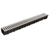 Plastic channel (PE-HD and PP) Midi black - Class A15 - Galvanized grid - Marshalls