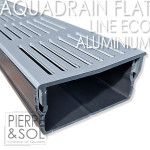 5 cm flat aluminum drain - AquaDrain - FLAT - LINE ECO