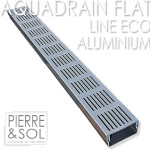 Плоский алюминиевый трап 5 см - AquaDrain - FLAT - LINE ECO