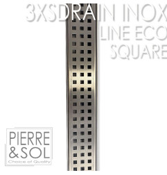 Calha de drenagem em aço inoxidável Altura 3,5 cm - 3XSDRAIN INOX - LINE ECO