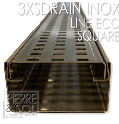 RVS afvoergoot Hoogte 3,5 cm - 3XSDRAIN INOX - LINE ECO