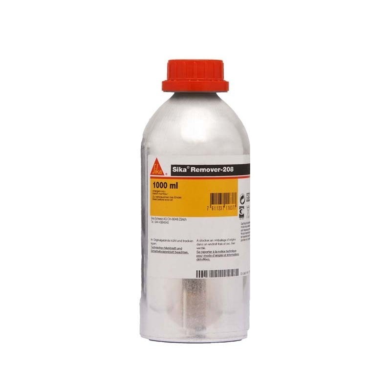 Sika Remover-208 - Eliminación de residuos de adhesivos no curados - Sika Sika Remover-208 - Eliminación de residuos de adhesivos no curados - Sika