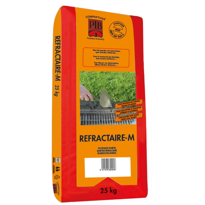Refractaire-Mix M40 - Mortero refractario - PTB Compaktuna