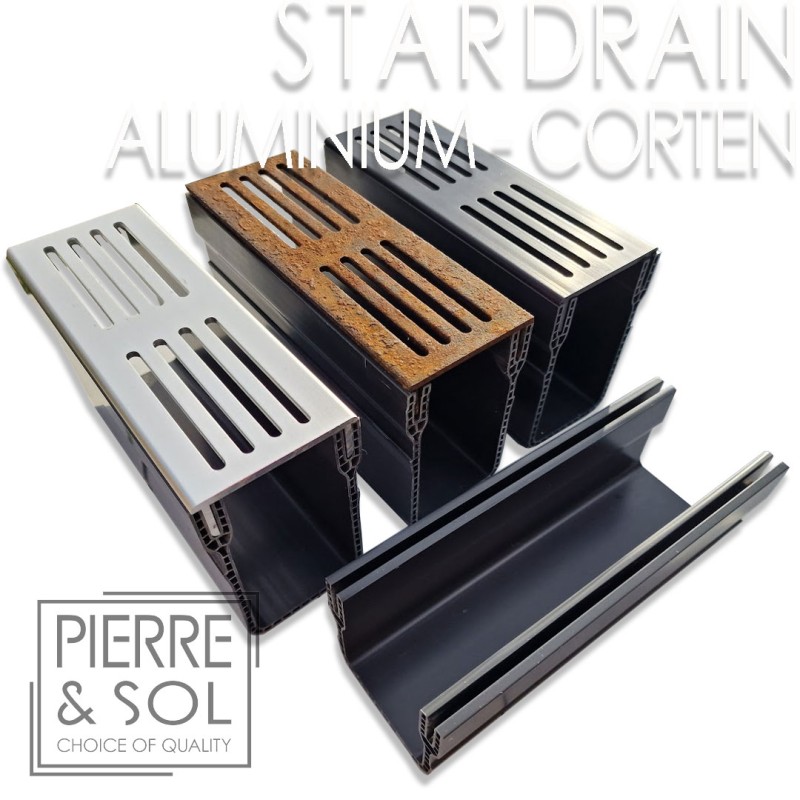 Образцовые узкие дренажные каналы 6,5 см и XXS MINI L 6,5 см - StarDrain - LINE ECO