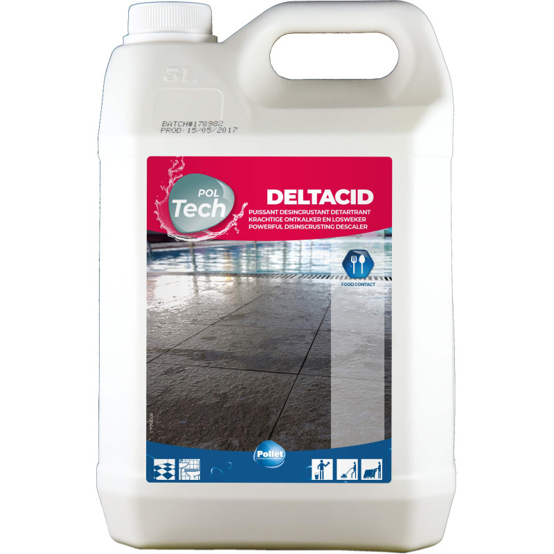 PolTech Deltacid - Desincrustante, desincrustante para pisos duros - Pollet PolTech Deltacid - Desincrustante, desincrustante para pisos duros - Pollet