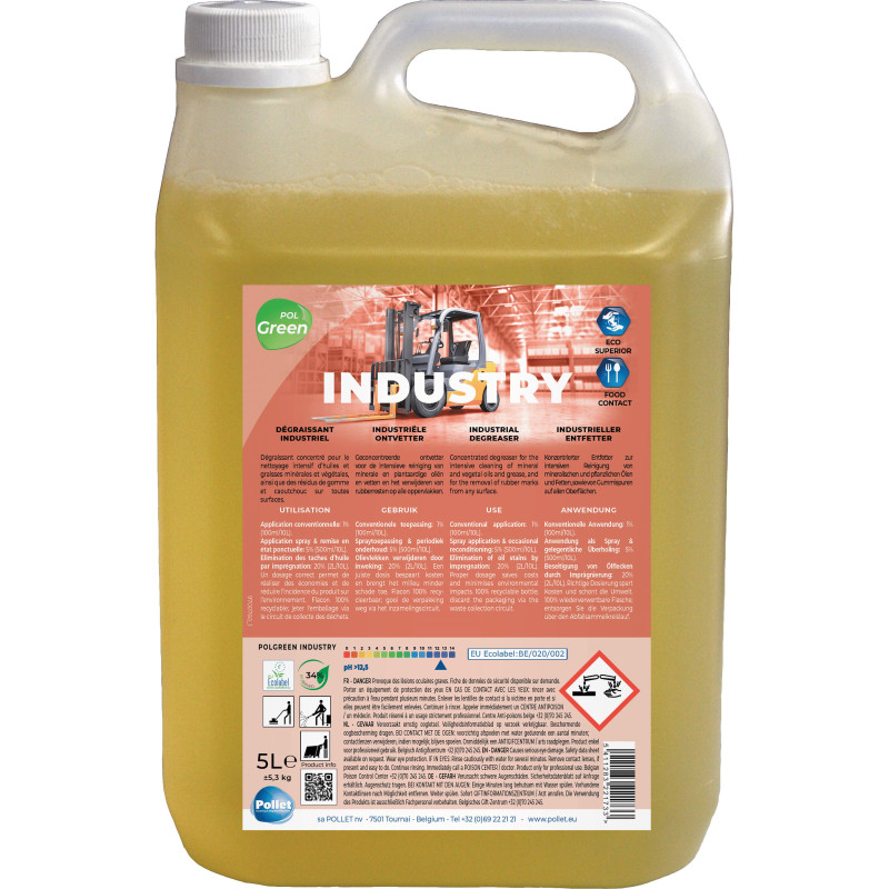 PolGreen Industry - Puissant dégraissant écologique - Pollet