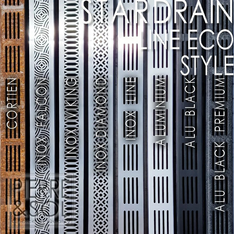 Edelstahlroste für STARDRAIN und XSDRAIN EASY - LINE ECO Rinnen Edelstahlroste für STARDRAIN und XSDRAIN EASY - LINE ECO Rinnen