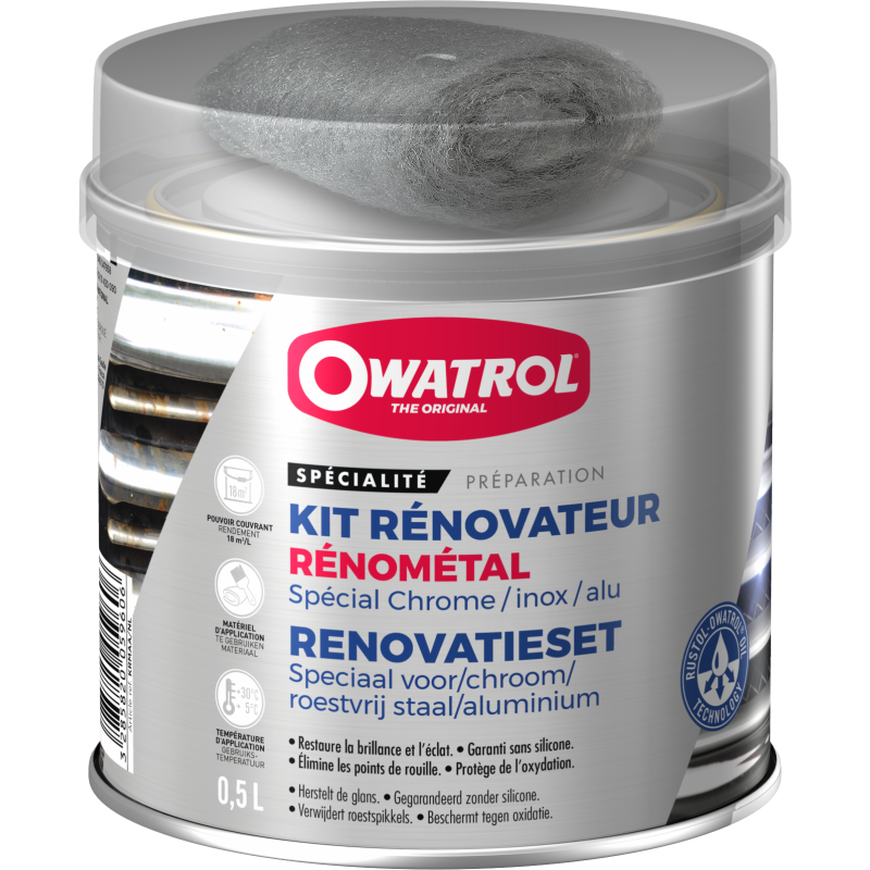 Renométal - Chrome, stainless steel and aluminium restorer - Owatrol Renométal - Chrome, stainless steel and aluminium restorer - Owatrol