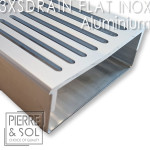 قناة صرف كبيرة ستانلس ستيل ارتفاع 3.5 سم - 3XSDRAIN FLAT شبكة المنيوم - LINE ECO