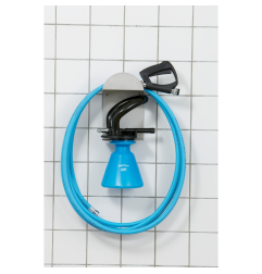 Manguera de agua caliente - azul/blanco, PVC reforzado máx. 70°C, máx. 20 Barras - Vikan