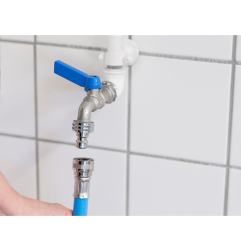 Manguera de agua caliente - azul/blanco, PVC reforzado máx. 70°C, máx. 20 Barras - Vikan