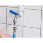 Manguera de agua caliente - azul/blanco, PVC reforzado máx. 70°C, máx. 20 Barras - Vikan