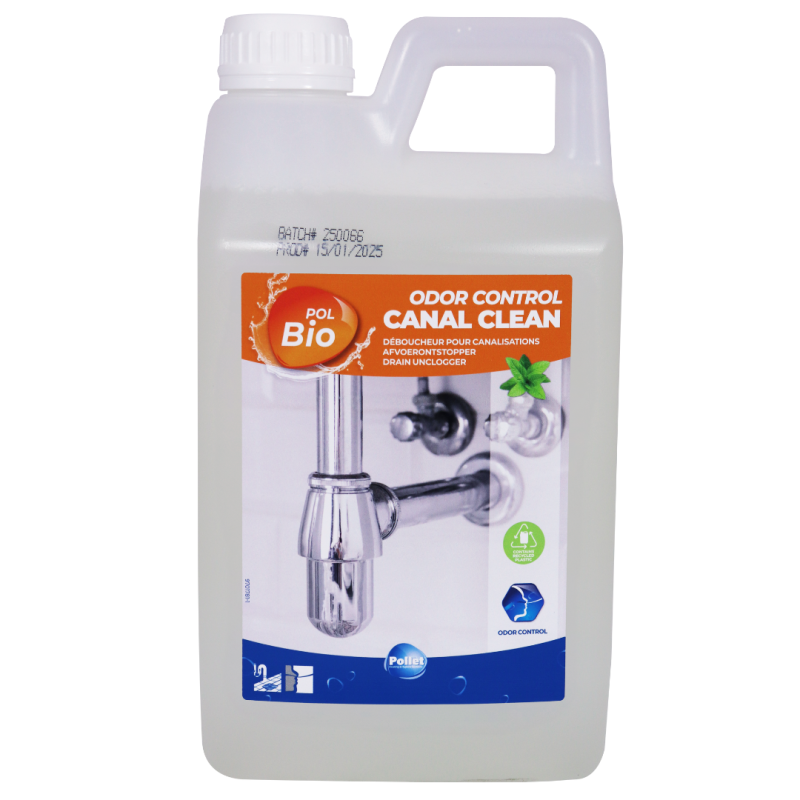 PolBio Odor Control Canal Clean - Desentupidor enzimático de ralos - Pollet PolBio Odor Control Canal Clean - Desentupidor enzimático de ralos - Pollet