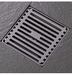 XECO Inox 地漏 10x10 cm 深色系列 – 304 不锈钢