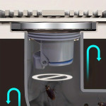 Сливной трап XECO Inox 10x10 см Line Dark – нержавеющая сталь 304