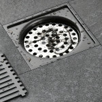 Сливной трап XECO Inox 10x10 см Line Dark – нержавеющая сталь 304