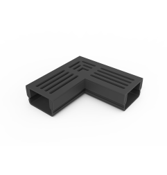 Canal 3XS MINI L 6,5 cm Rejilla de aluminio negro - StarDrain - LINE ECO