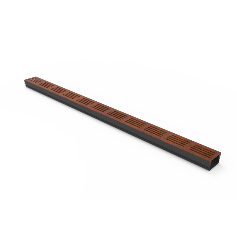 Canal 3XS MINI L 6,5 cm Grelha em aço corten - StarDrain - Canal 100 cm Canal 3XS MINI L 6,5 cm Grelha em aço corten - StarDrain - Canal 100 cm