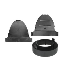 Coeck Black Polypropylene Slotted Channel Accessory Set