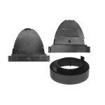 Set d'accessoires pour caniveau à fente en polypropylène noir - Coeck