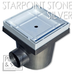 StarPoint Stone Tileable - Drenaje discreto gris plateado