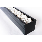 Canaletta TOP Stone con griglia in alluminio nero - 100/100 - LINEA ECO