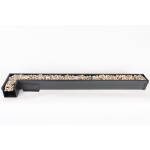 Canaletta TOP Stone con griglia in alluminio nero - 100/100 - LINEA ECO