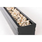 Канал TOP Stone с черной алюминиевой решеткой - 100/100 - LINE ECO
