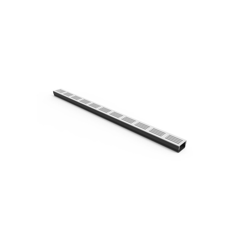 Channel 3XS MINI L 6.5 cm Aluminum grid - StarDrain - LINE ECO Channel 3XS MINI L 6.5 cm Aluminum grid - StarDrain - LINE ECO