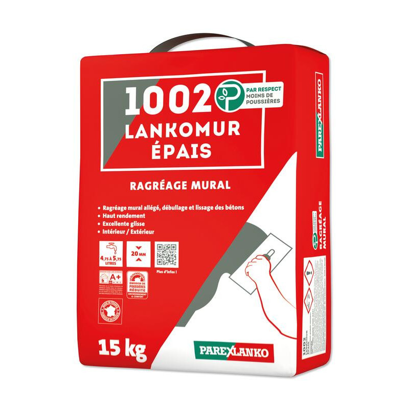 1002 Lankomur thick - Lightweight leveling plaster - Parexlanko 1002 Lankomur thick - Lightweight leveling plaster - Parexlanko