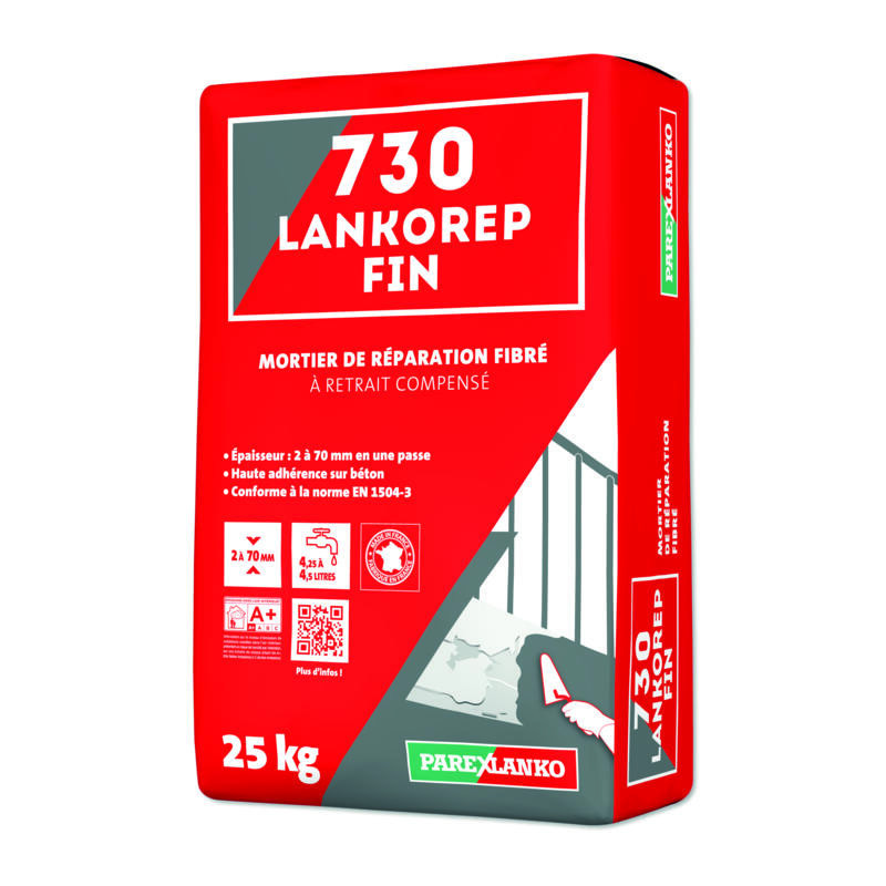 730 Lankorep Fin - ملاط ​​إصلاح مقوى بالألياف - Parexlanko