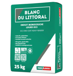 Blanc du Littoral - Heavy single-layer plaster fine grain special white - Parexlanko