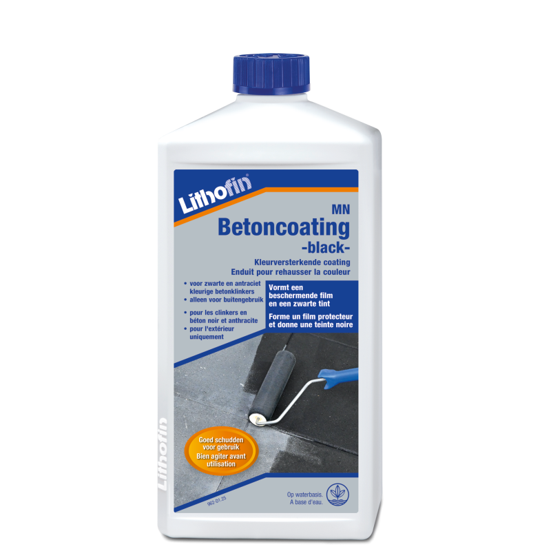 MN Betoncoating negro - Revestimiento al agua listo para usar para hormigón y piedra - Lithofin MN Betoncoating negro - Revestimiento al agua listo para usar para hormigón y piedra - Lithofin